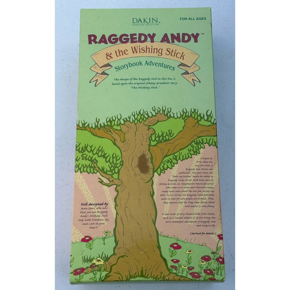 Dakin Raggedy Andy Doll & The Wishing Stick MIB w COA Ltd. Ed.  In Box